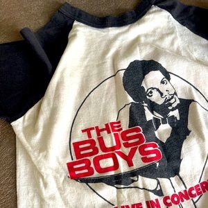 Vintage 80s THE BUS BOYS raglan tshirt